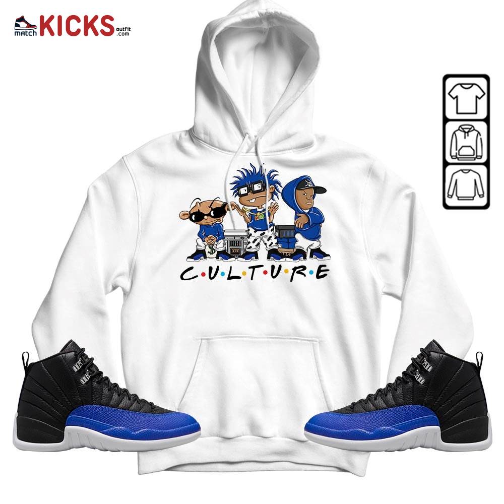 Rugrats KND BeBe Kids Sneaker Shirt Match Hyper Royal 12s, Jordan 12 Hyper Royal MKO Sweatshirt