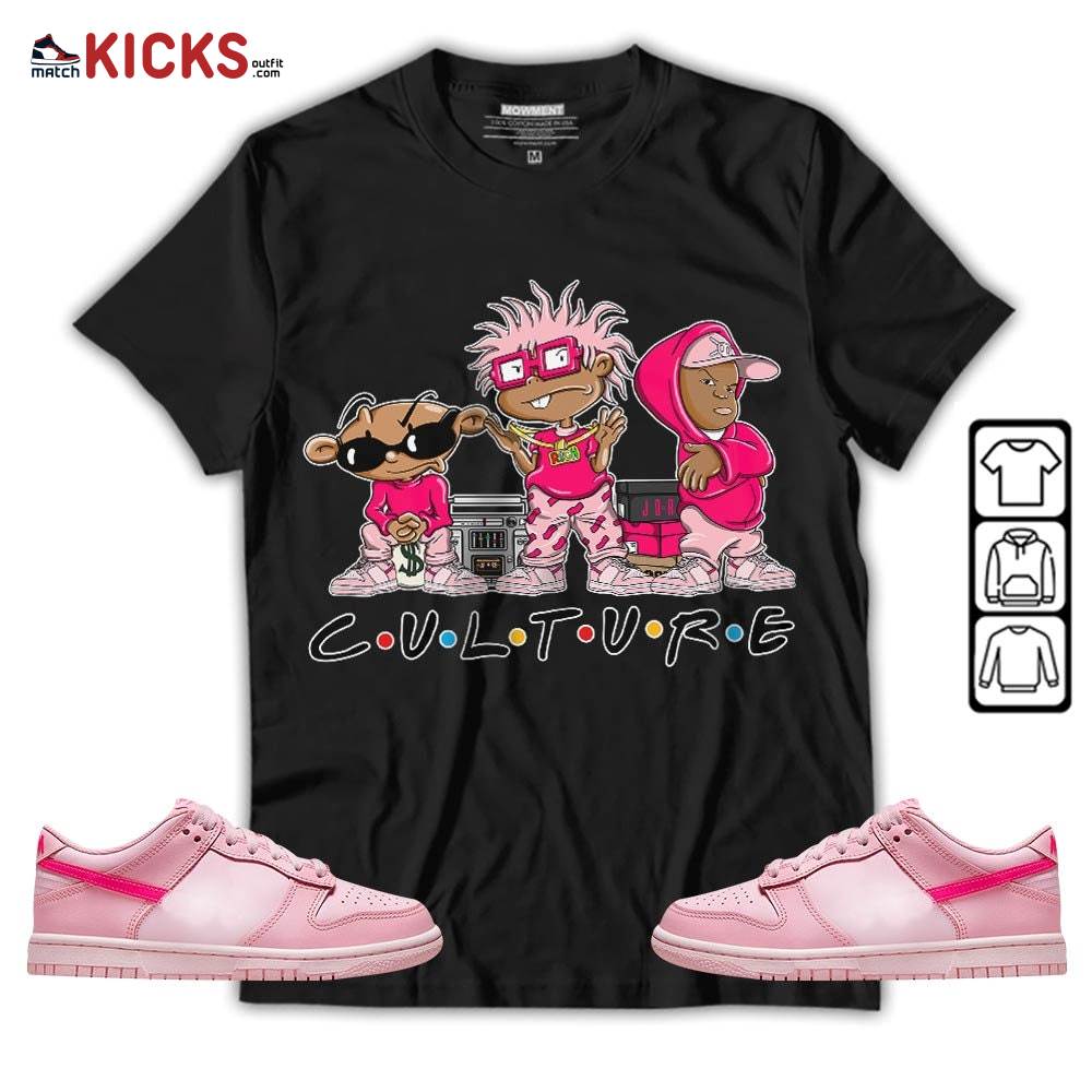 Rugrats KND BeBe Kids Sneaker Shirt Match Low Triple Pink, Dunk Low Triple Pink MKO T-Shirt