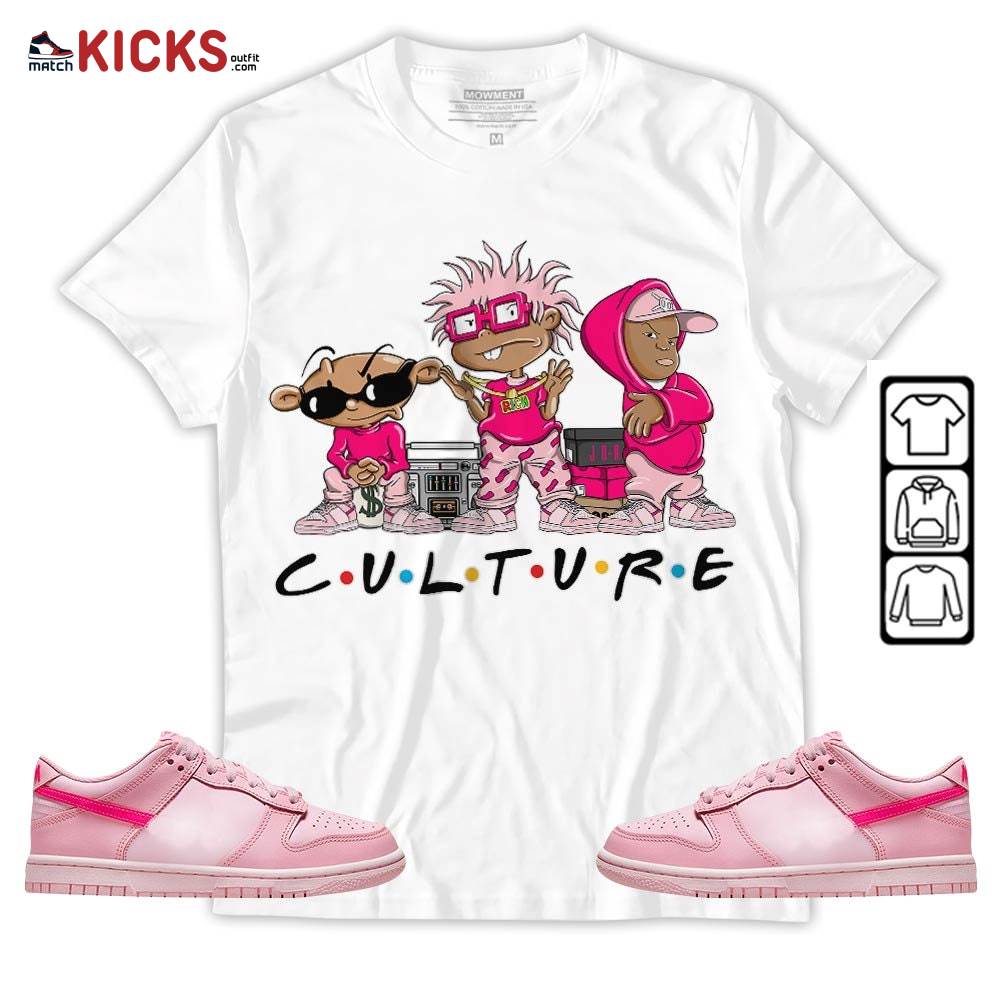 Rugrats KND BeBe Kids Sneaker Shirt Match Low Triple Pink, Dunk Low Triple Pink MKO T-Shirt
