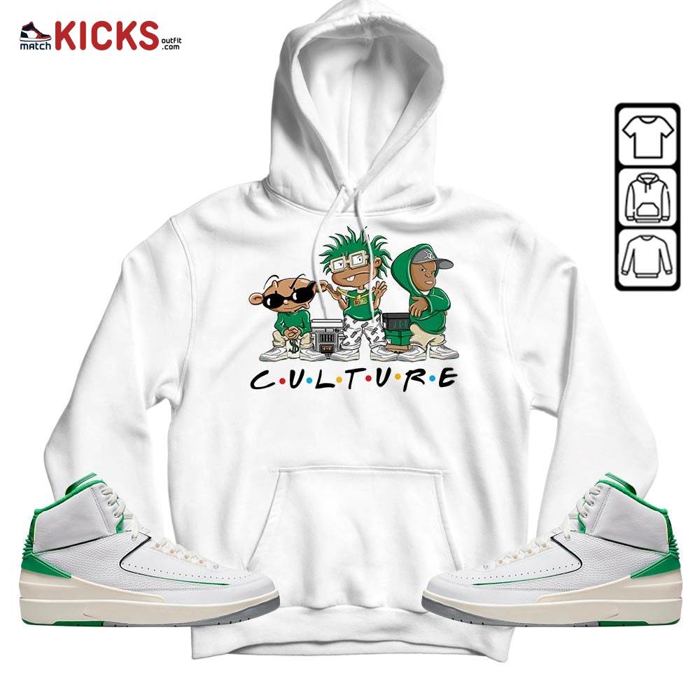 Rugrats KND BeBe Kids Sneaker Shirt Match Lucky Green 2s, Jordan 2 Lucky Green MKO Hoodie