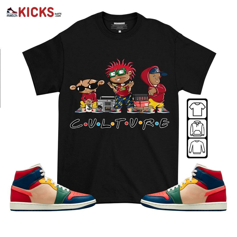 Rugrats KND BeBe Kids Sneaker Shirt Match Multi Color 2022 1s, Jordan 1 Mid Multi Color 2022 MKO T-Shirt