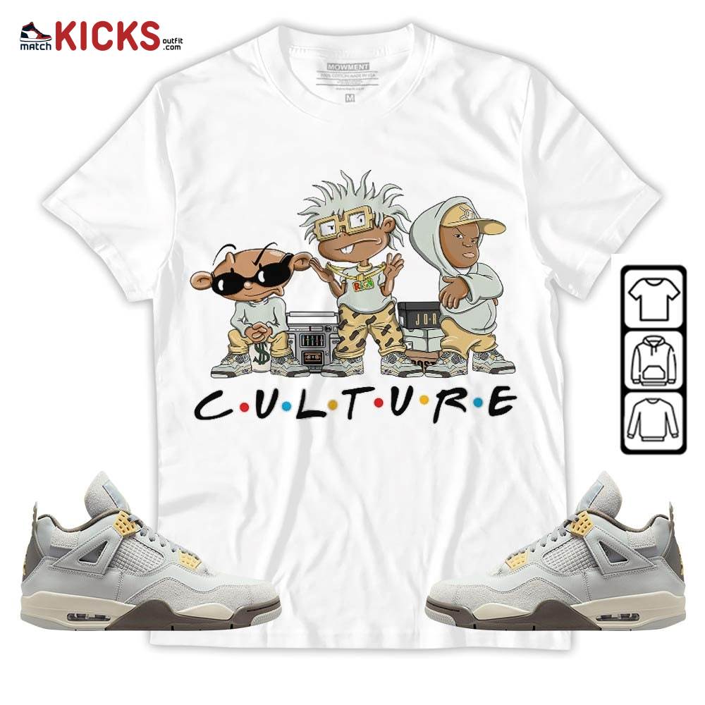 Rugrats KND BeBe Kids Sneaker Shirt Match Retro Craft 4s, Jordan 4 Craft Photon Dust MKO Hoodie