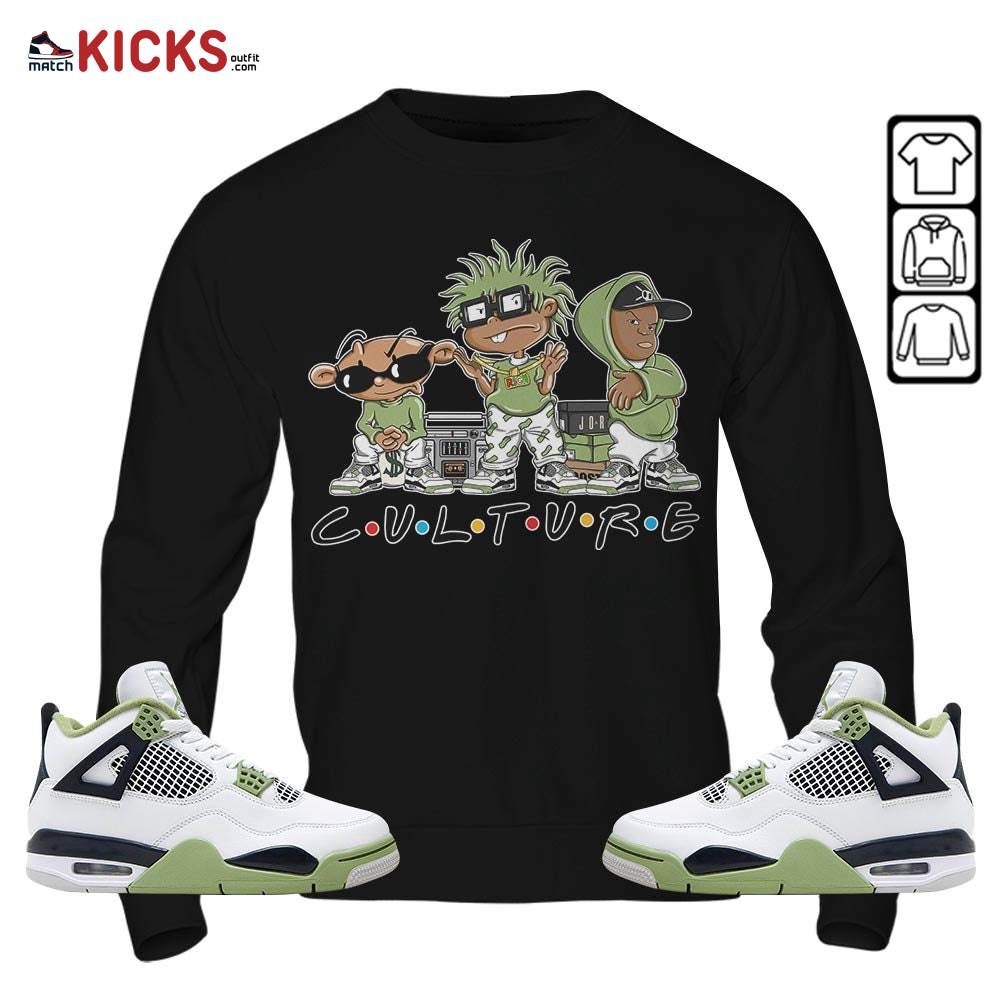 Rugrats KND BeBe Kids Sneaker Shirt Match Retro Oil Green 4s, Jordan 4 Oil Green MKO T-Shirt Rugrats KND BeBe Kids Sneaker Shirt Match Retro Oil Green 4s, Jordan 4 Oil Green MKO T-Shirt