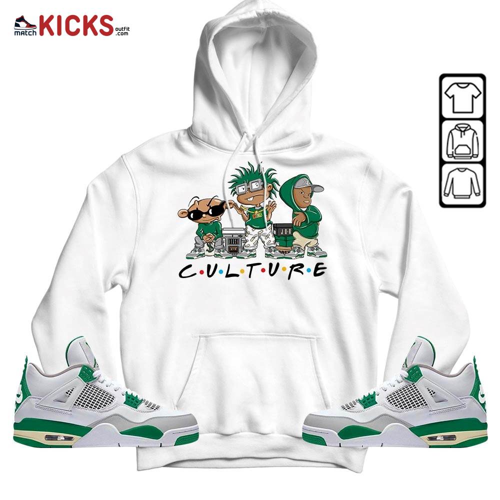 Rugrats KND BeBe Kids Sneaker Shirt Match Retro Pine Green 4s, Jordan 4 Pine Green MKO Hoodie