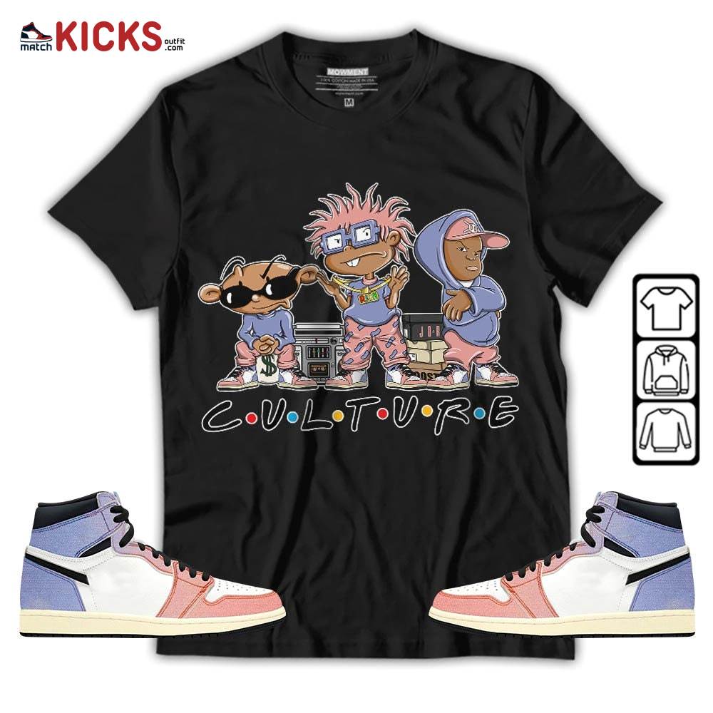 Rugrats KND BeBe Kids Sneaker Shirt Match Retro Skyline 1s, Jordan 1 High OG Skyline MKO T-Shirt