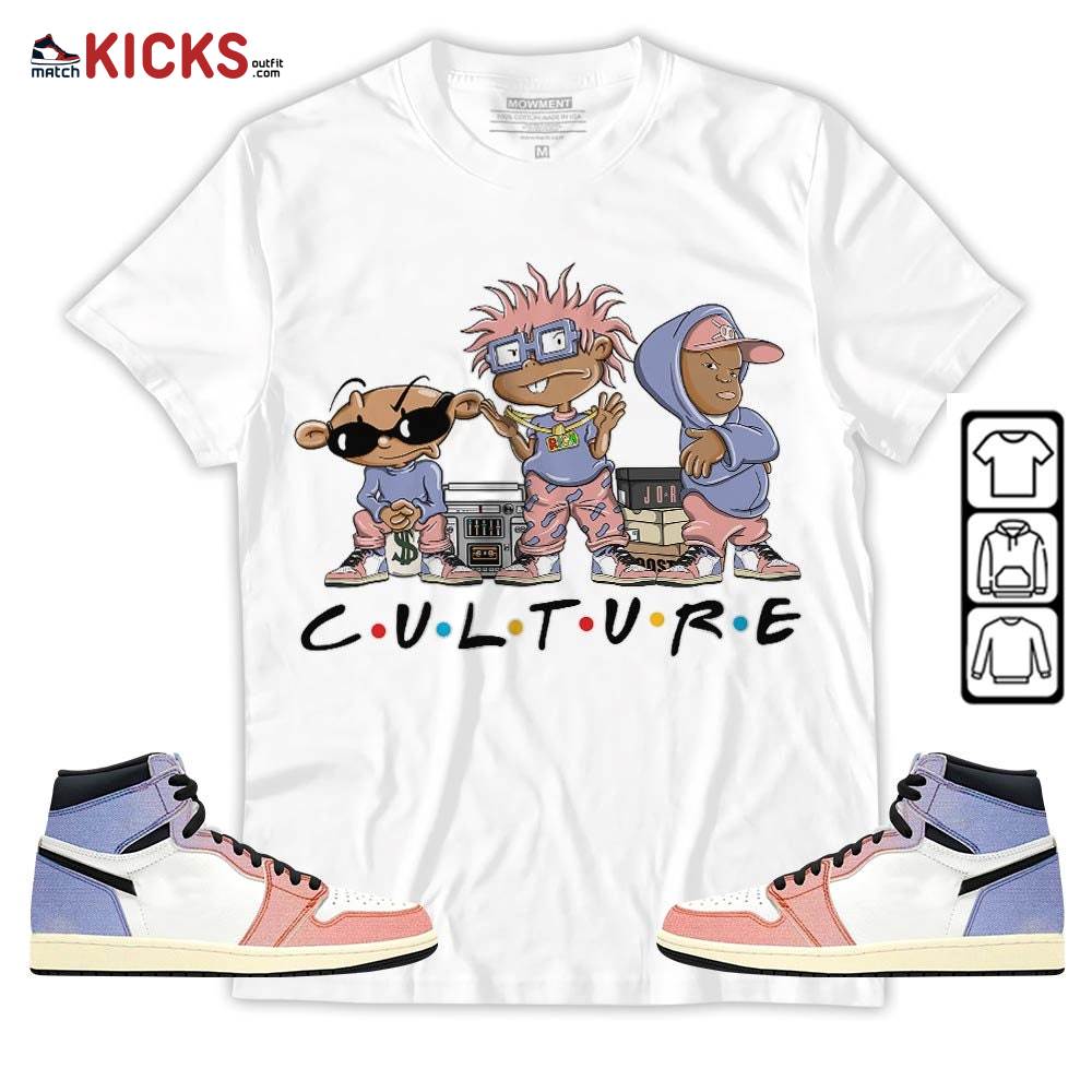 Rugrats KND BeBe Kids Sneaker Shirt Match Retro Skyline 1s, Jordan 1 High OG Skyline MKO T-Shirt