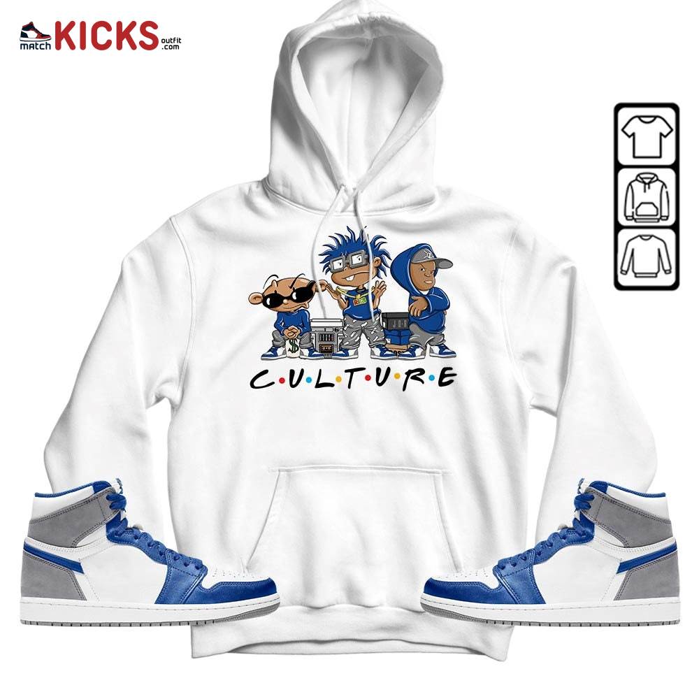 Rugrats KND BeBe Kids Sneaker Shirt Match True Blue 1s, Jordan 1 High OG True Blue MKO T-Shirt