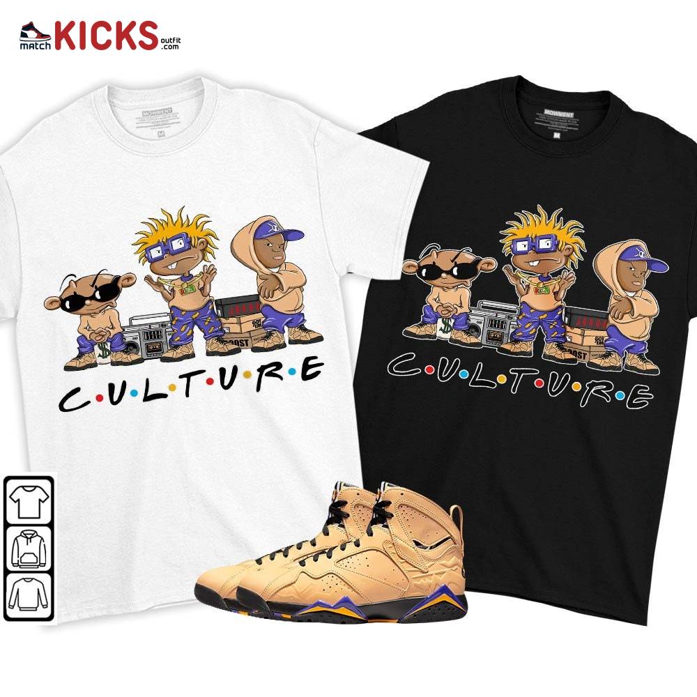Rugrats KND BeBe Kids Sneaker Shirt Match Vachetta Tan 7s, Jordan 7 SE Afrobeats MKO T-Shirt Rugrats KND BeBe Kids Sneaker Shirt Match Vachetta Tan 7s, Jordan 7 SE Afrobeats MKO T-Shirt