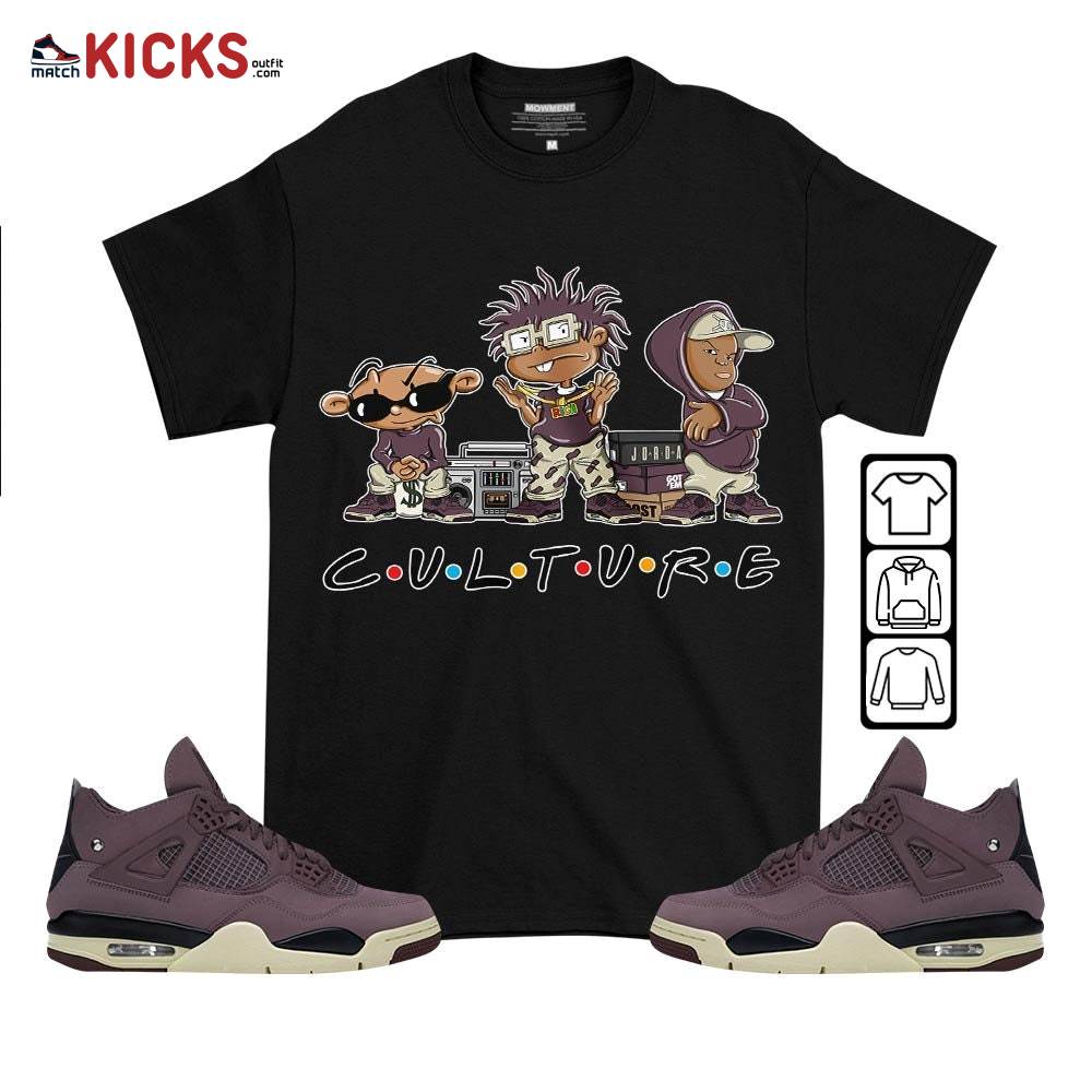 Rugrats KND BeBe Kids Sneaker Shirt Match Violet Ore 4s, Jordan 4 A Ma Maniere Violet Ore MKO T-Shirt