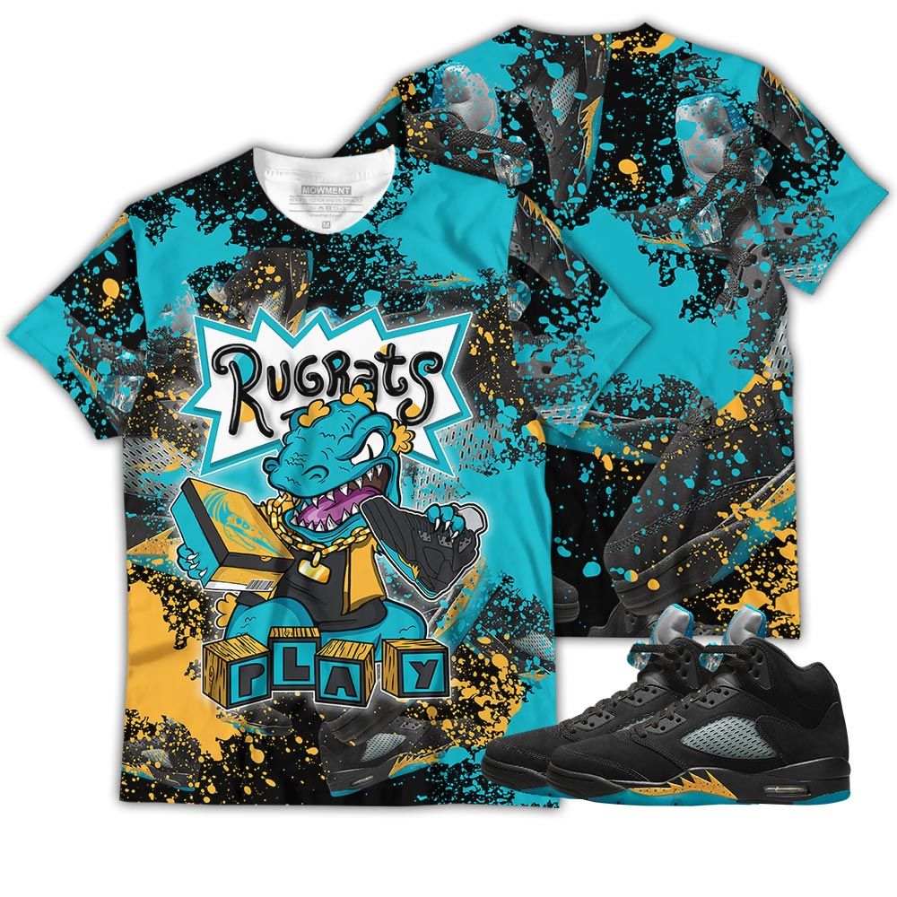 Rugrats Play Drip Sneaker Shirt Match 2023 Retro Aqua 5S, Jordan 5 Aqua Hoodie Sweatshirt Tee All Over Print MKO Shirt Rugrats Play Drip Sneaker Shirt Match 2023 Retro Aqua 5S, Jordan 5 Aqua Hoodie Sweatshirt Tee All Over Print MKO Shirt