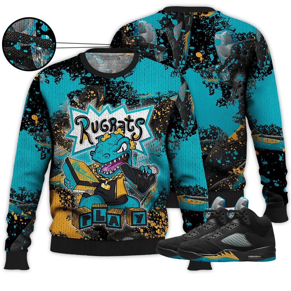 Rugrats Play Drip Sneaker Shirt Match 2023 Retro Aqua 5S, Jordan 5 Aqua Hoodie Sweatshirt Tee All Over Print MKO Shirt Rugrats Play Drip Sneaker Shirt Match 2023 Retro Aqua 5S, Jordan 5 Aqua Hoodie Sweatshirt Tee All Over Print MKO Shirt