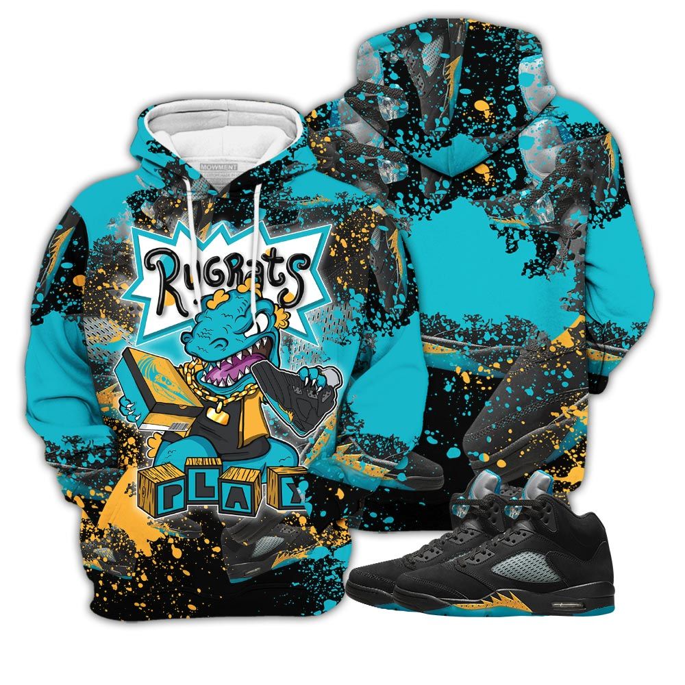 Rugrats Play Drip Sneaker Shirt Match 2023 Retro Aqua 5S, Jordan 5 Aqua Hoodie Sweatshirt Tee All Over Print MKO Shirt Rugrats Play Drip Sneaker Shirt Match 2023 Retro Aqua 5S, Jordan 5 Aqua Hoodie Sweatshirt Tee All Over Print MKO Shirt