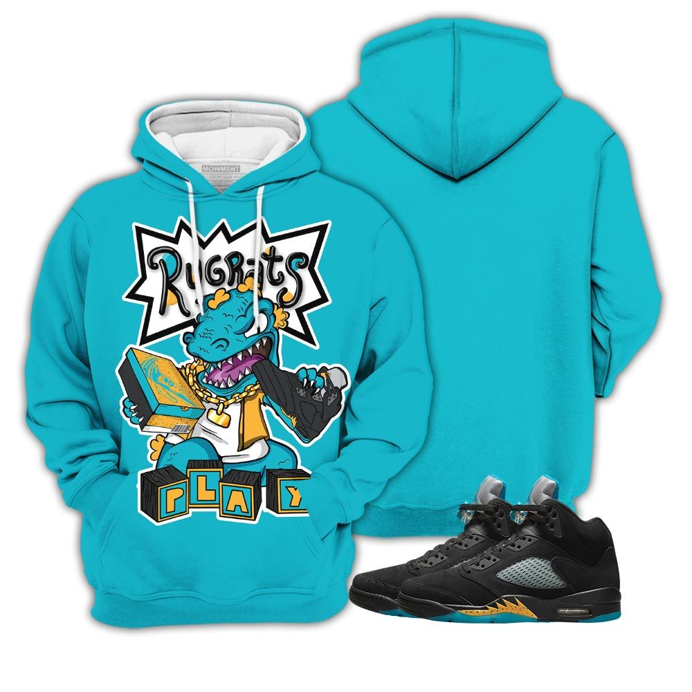 Rugrats Play Sneaker Shirt Match 2023 Retro Aqua 5S, Jordan 5 Aqua Hoodie Sweatshirt Tee All Over Print MKO Shirt Rugrats Play Sneaker Shirt Match 2023 Retro Aqua 5S, Jordan 5 Aqua Hoodie Sweatshirt Tee All Over Print MKO Shirt