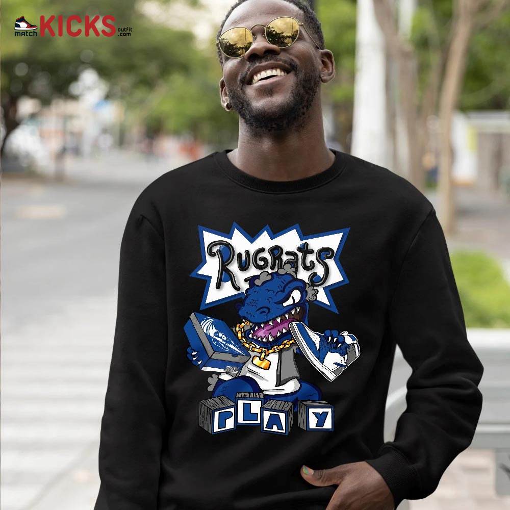 Rugrats Play Sneaker Shirt Match True Blue 1s, Jordan 1 High OG True Blue MKO T-Shirt Rugrats Play Sneaker Shirt Match True Blue 1s, Jordan 1 High OG True Blue MKO T-Shirt