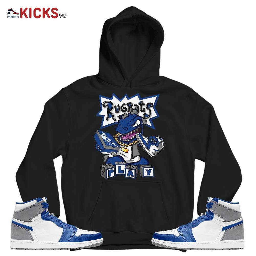 Rugrats Play Sneaker Shirt Match True Blue 1s, Jordan 1 High OG True Blue MKO T-Shirt Rugrats Play Sneaker Shirt Match True Blue 1s, Jordan 1 High OG True Blue MKO T-Shirt