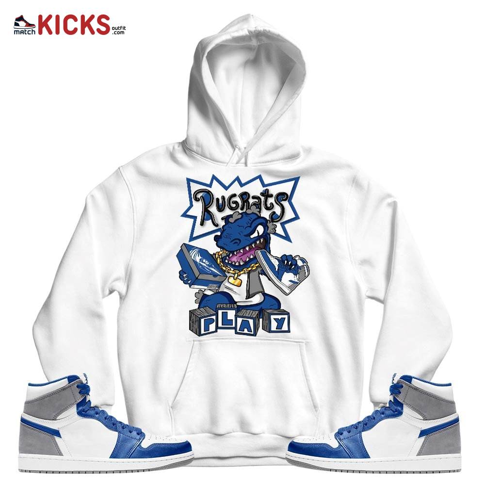 Rugrats Play Sneaker Shirt Match True Blue 1s, Jordan 1 High OG True Blue MKO T-Shirt Rugrats Play Sneaker Shirt Match True Blue 1s, Jordan 1 High OG True Blue MKO T-Shirt