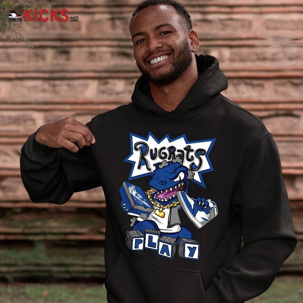 Rugrats Play Sneaker Shirt Match True Blue 1s, Jordan 1 High OG True Blue MKO T-Shirt Rugrats Play Sneaker Shirt Match True Blue 1s, Jordan 1 High OG True Blue MKO T-Shirt