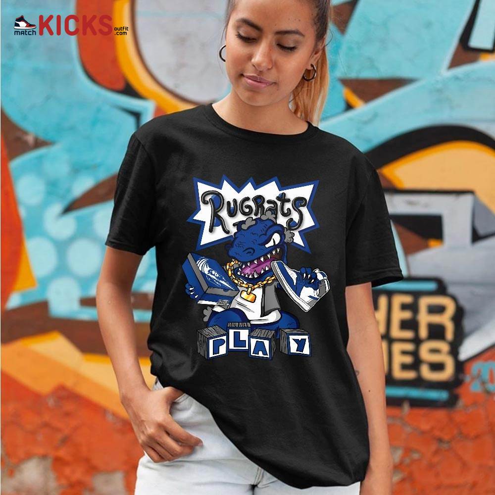Rugrats Play Sneaker Shirt Match True Blue 1s, Jordan 1 High OG True Blue MKO T-Shirt Rugrats Play Sneaker Shirt Match True Blue 1s, Jordan 1 High OG True Blue MKO T-Shirt