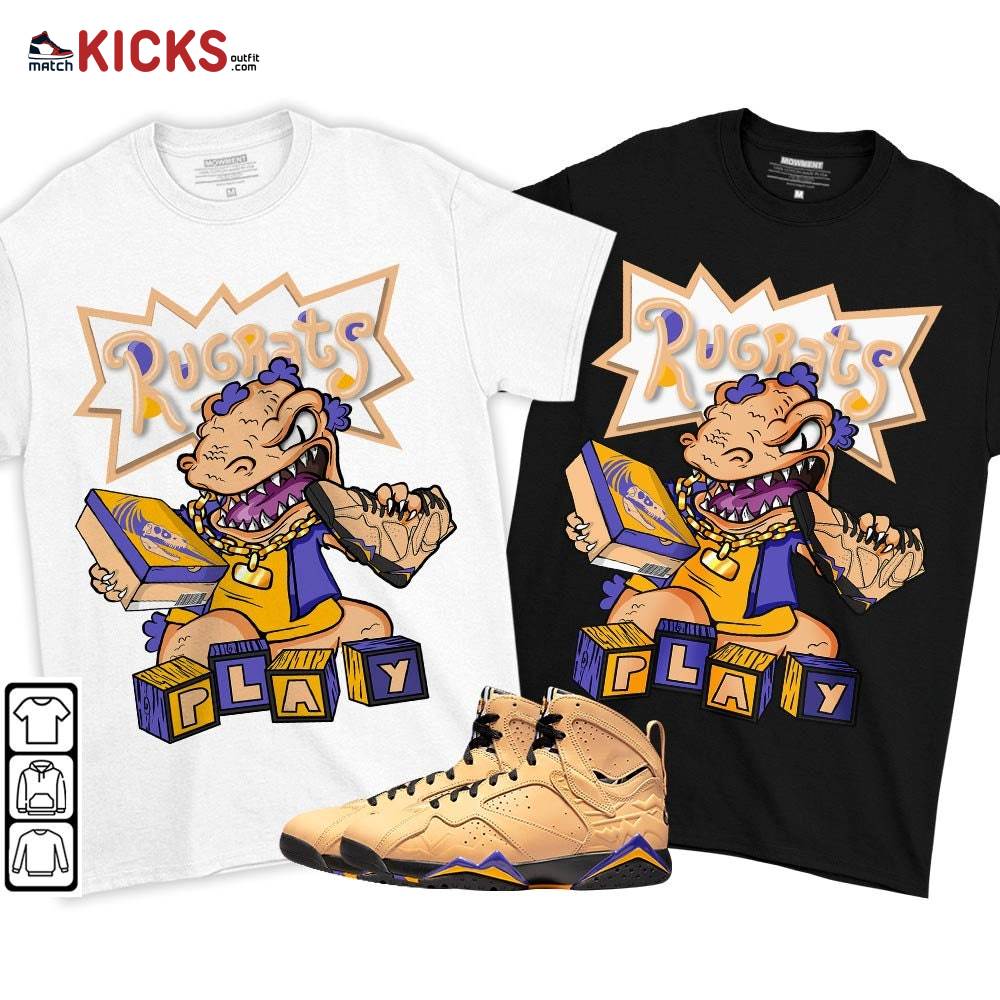 Rugrats Play Sneaker Shirt Match Vachetta Tan 7s, Jordan 7 SE Afrobeats MKO T-Shirt Rugrats Play Sneaker Shirt Match Vachetta Tan 7s, Jordan 7 SE Afrobeats MKO T-Shirt