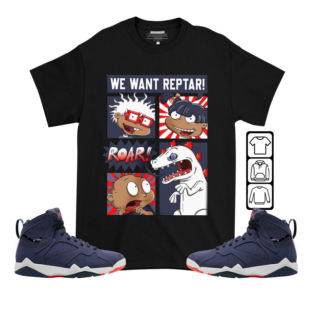 Rugrats Story Sneaker Shirt Match 7 Neutral Indigo, Jordan 7 Quai 54 MKO T-Shirt Rugrats Story Sneaker Shirt Match 7 Neutral Indigo, Jordan 7 Quai 54 MKO T-Shirt