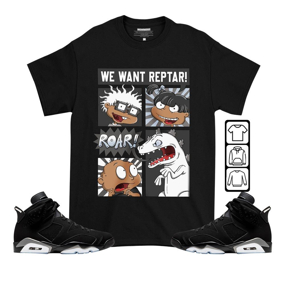 Rugrats Story Sneaker Shirt Match Black Chrome 6s, Jordan 6 Black Chrome MKO T-Shirt