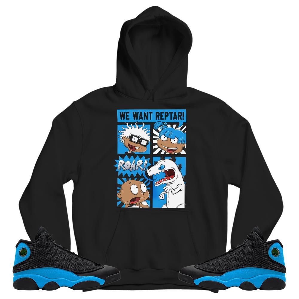 Rugrats Story Sneaker Shirt Match Black University Blue 13s, Jordan 13 Black University Blue 2022 MKO T-Shirt
