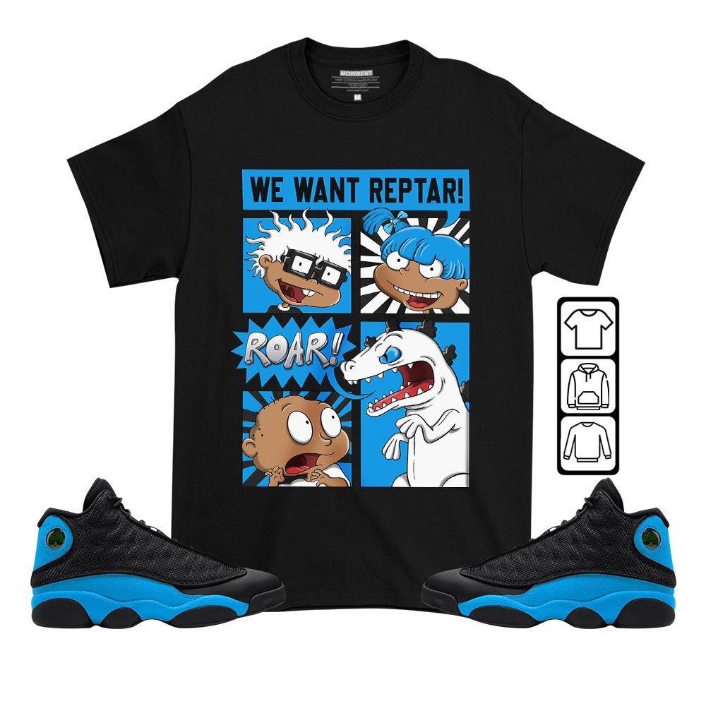 Rugrats Story Sneaker Shirt Match Black University Blue 13s, Jordan 13 Black University Blue 2022 MKO T-Shirt Rugrats Story Sneaker Shirt Match Black University Blue 13s, Jordan 13 Black University Blue 2022 MKO T-Shirt