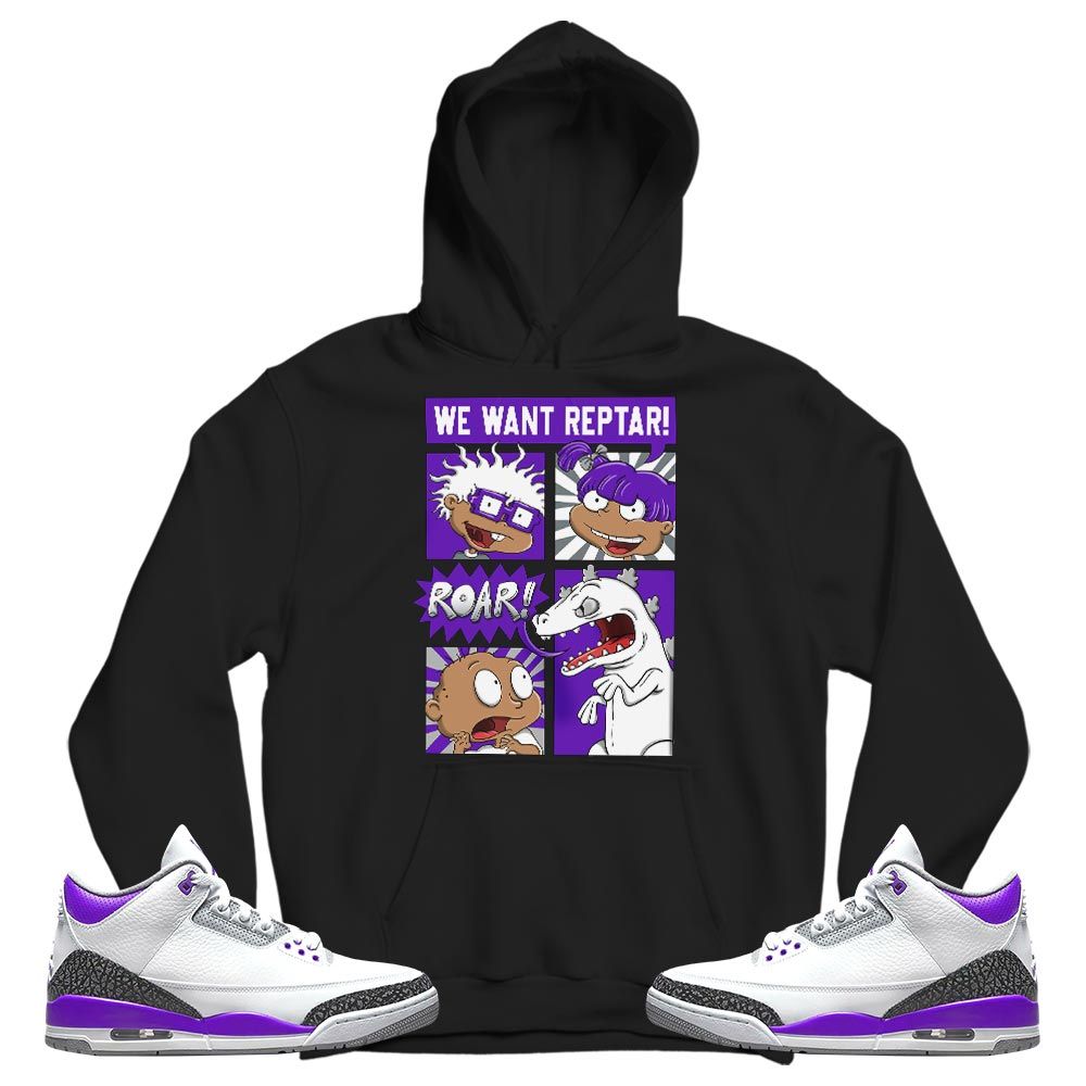 Rugrats Story Sneaker Shirt Match Dark Iris 3s, Jordan 3 Retro Dark Iris MKO T-Shirt