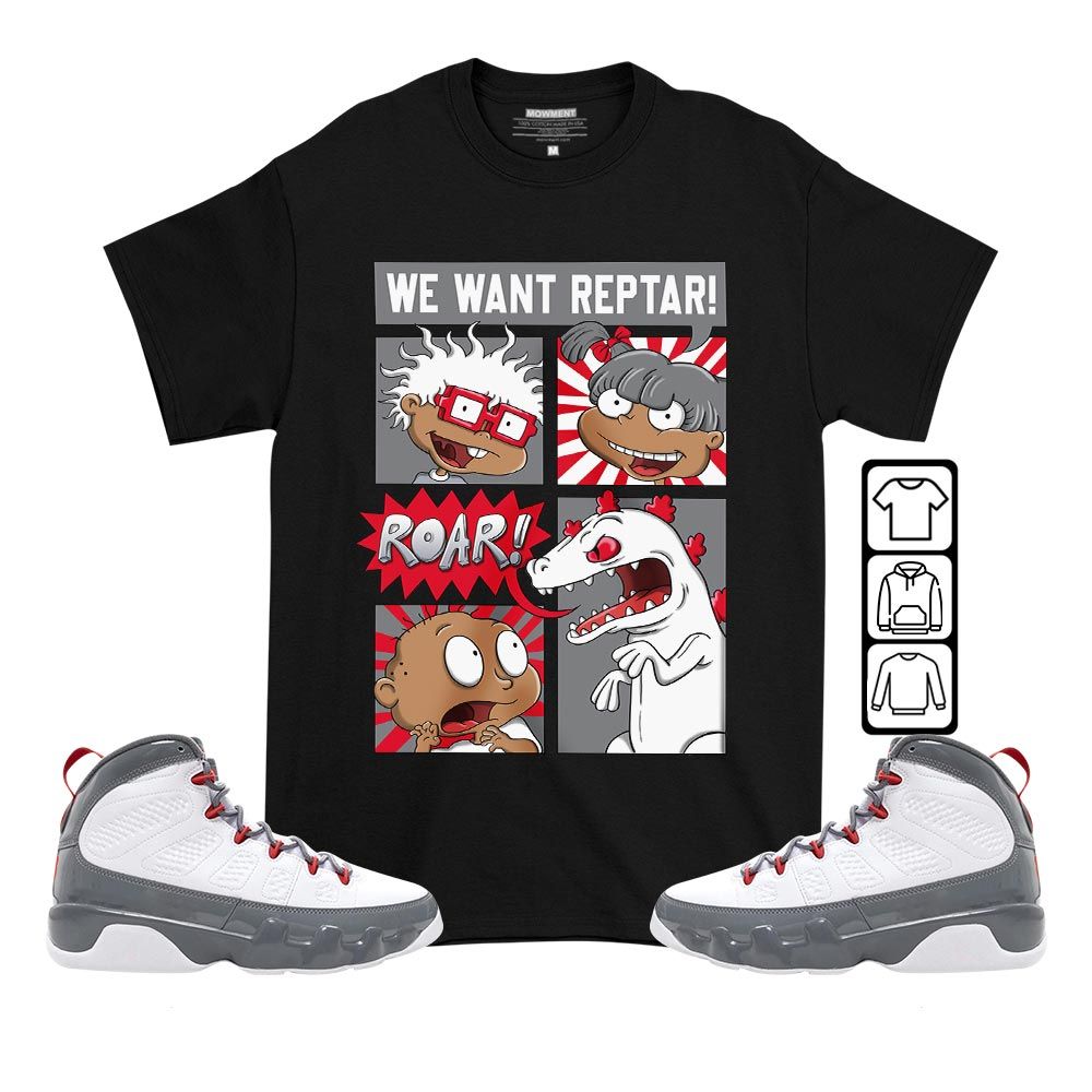 Rugrats Story Sneaker Shirt Match Fire Red 9s, Jordan 9 Retro Fire Red MKO T-Shirt