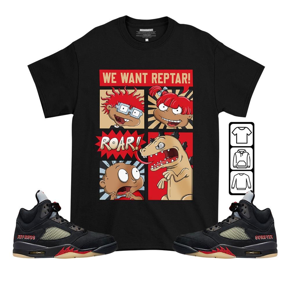 Rugrats Story Sneaker Shirt Match Gore-Tex 5s, Jordan 5 GORE-TEX Off Noir MKO T-Shirt Rugrats Story Sneaker Shirt Match Gore-Tex 5s, Jordan 5 GORE-TEX Off Noir MKO T-Shirt