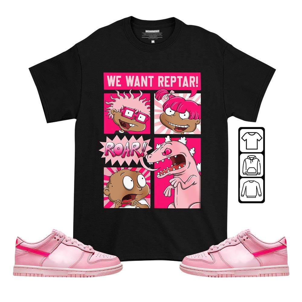 Rugrats Story Sneaker Shirt Match Low Triple Pink, Dunk Low Triple Pink MKO T-Shirt