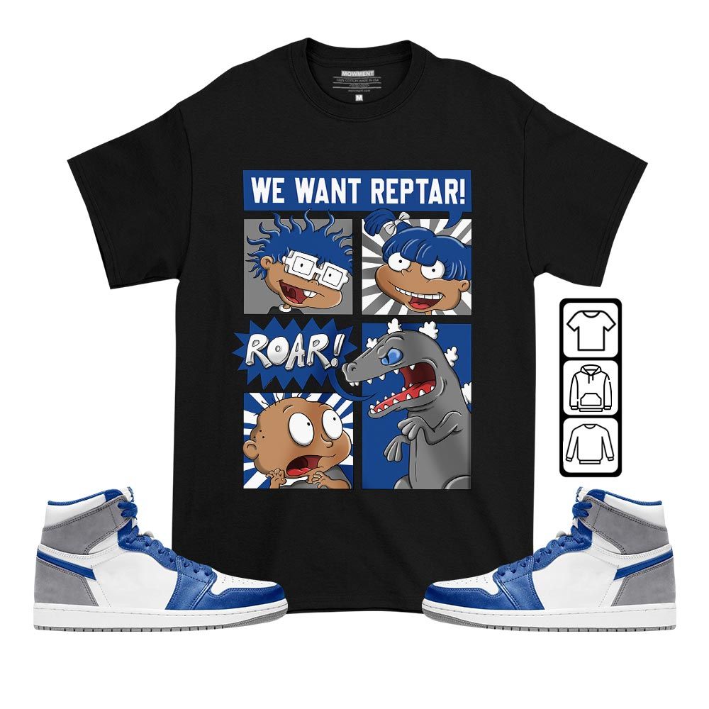 Rugrats Story Sneaker Shirt Match True Blue 1s, Jordan 1 High OG True Blue MKO T-Shirt Rugrats Story Sneaker Shirt Match True Blue 1s, Jordan 1 High OG True Blue MKO T-Shirt