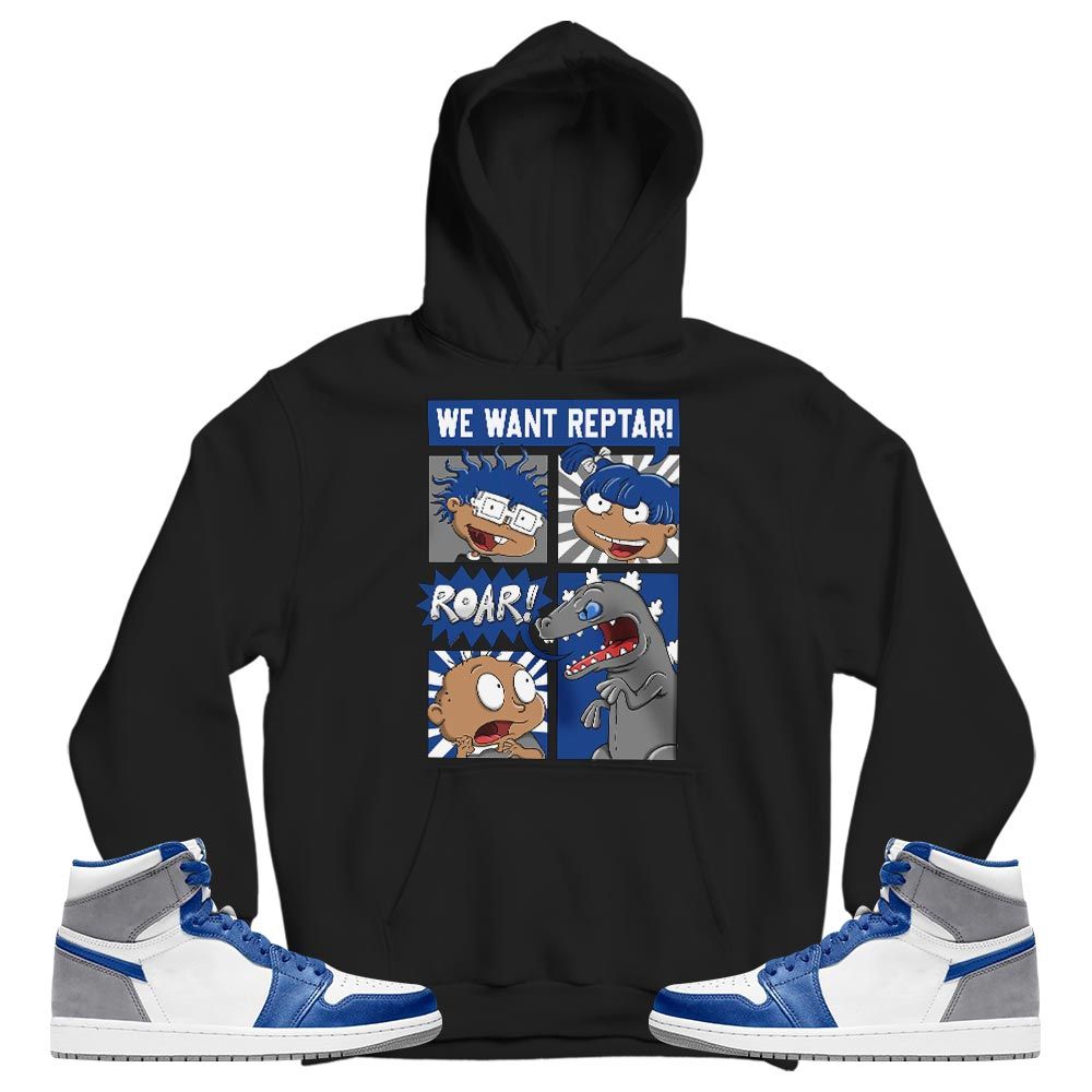 Rugrats Story Sneaker Shirt Match True Blue 1s, Jordan 1 High OG True Blue MKO T-Shirt