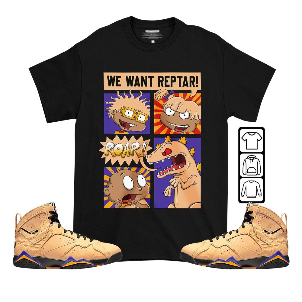 Rugrats Story Sneaker Shirt Match Vachetta Tan 7s, Jordan 7 SE Afrobeats MKO T-Shirt Rugrats Story Sneaker Shirt Match Vachetta Tan 7s, Jordan 7 SE Afrobeats MKO T-Shirt