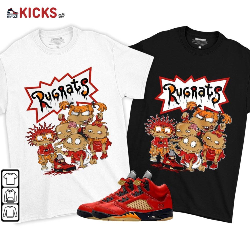 Rugrats Zombie Sneaker Shirt Match 5 Dunk On Mars, Jordan 5 Mars For Her MKO T-Shirt Rugrats Zombie Sneaker Shirt Match 5 Dunk On Mars, Jordan 5 Mars For Her MKO T-Shirt
