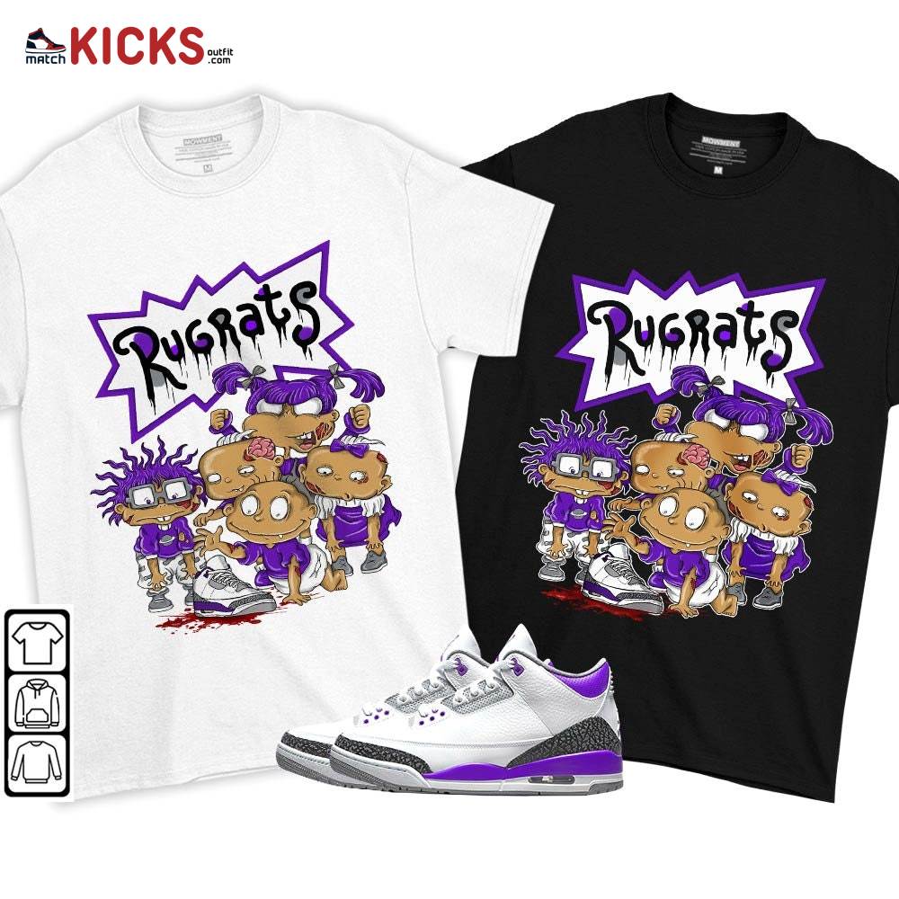 Rugrats Zombie Sneaker Shirt Match Dark Iris 3s, Jordan 3 Retro Dark Iris MKO T-Shirt Rugrats Zombie Sneaker Shirt Match Dark Iris 3s, Jordan 3 Retro Dark Iris MKO T-Shirt