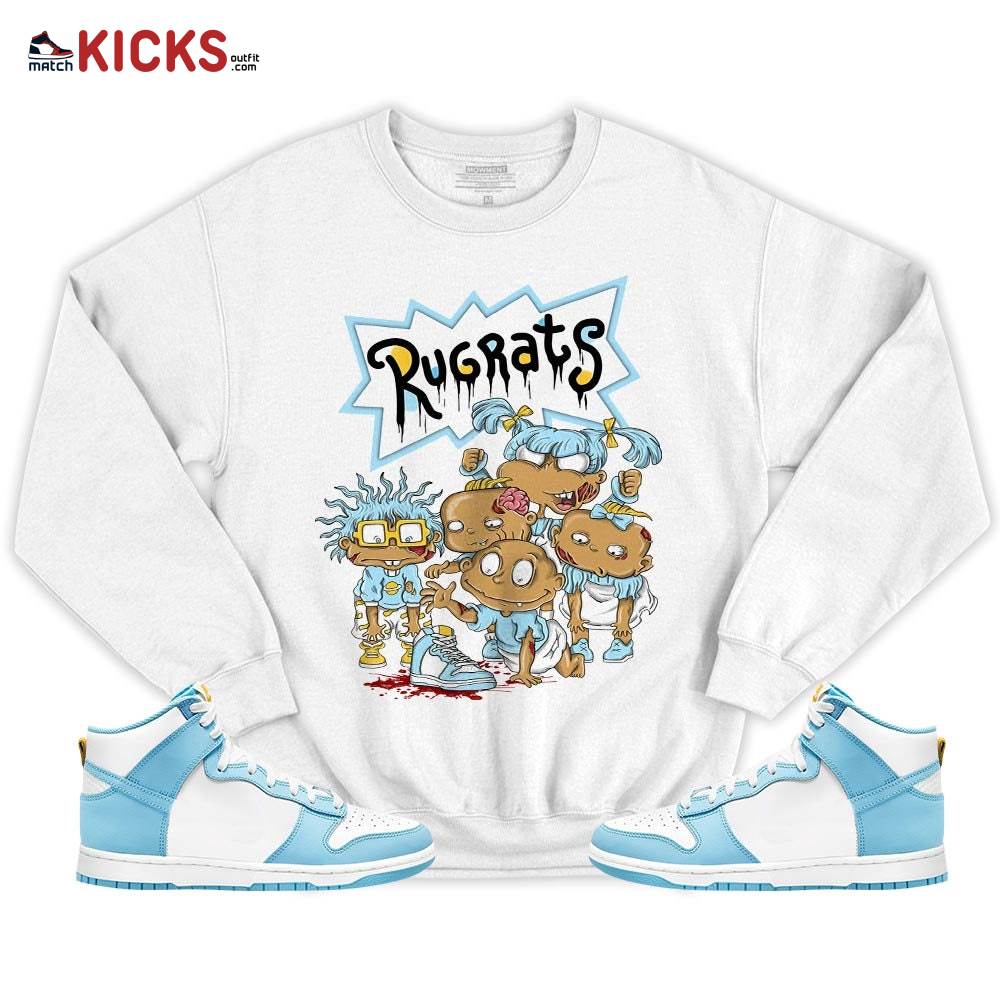 Rugrats Zombie Sneaker Shirt Match Dunk High Blue Chill, Dunk High Homer Simpson MKO T-Shirt Rugrats Zombie Sneaker Shirt Match Dunk High Blue Chill, Dunk High Homer Simpson MKO T-Shirt