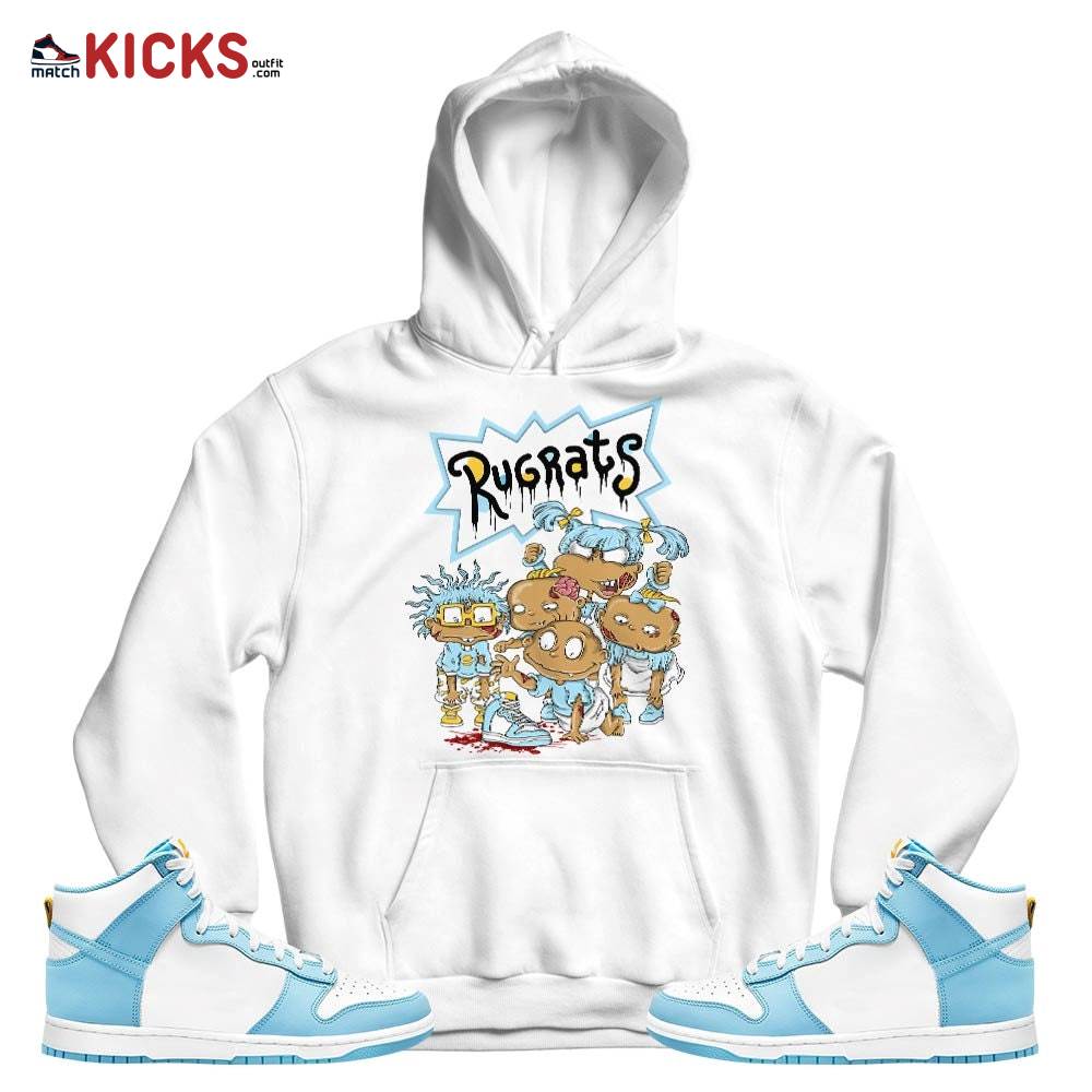 Rugrats Zombie Sneaker Shirt Match Dunk High Blue Chill, Dunk High Homer Simpson MKO T-Shirt Rugrats Zombie Sneaker Shirt Match Dunk High Blue Chill, Dunk High Homer Simpson MKO T-Shirt
