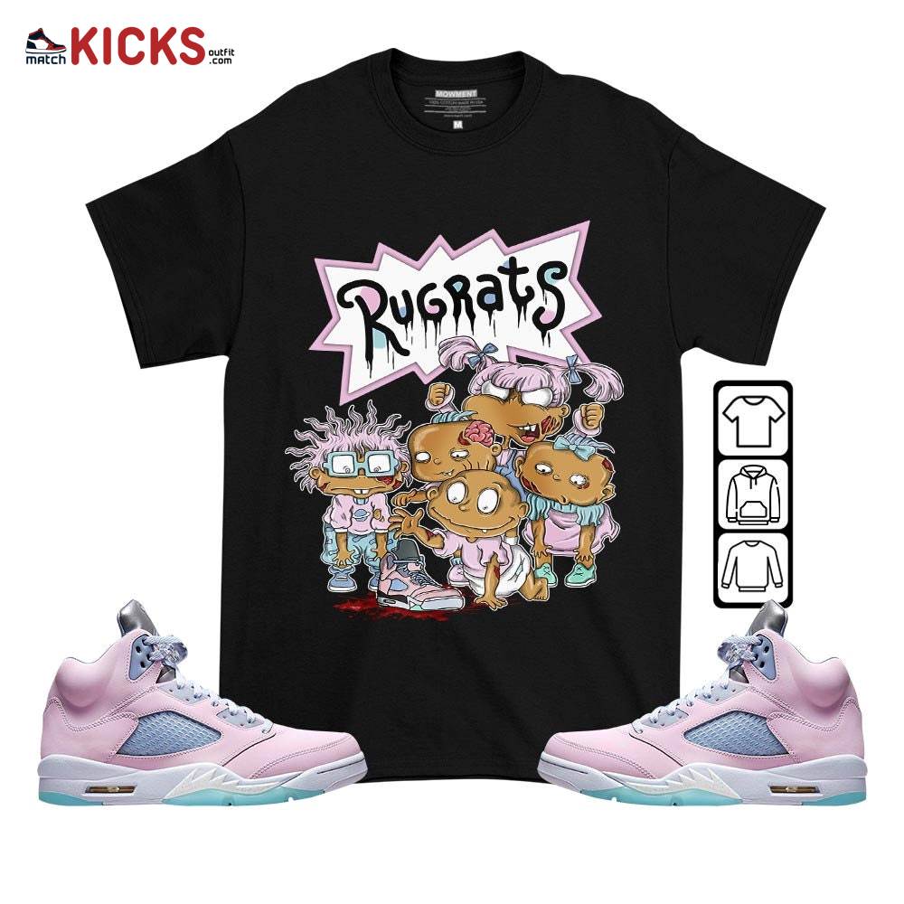 Rugrats Zombie Sneaker Shirt Match Easter 5s, Jordan 5 Retro Easter MKO T-Shirt