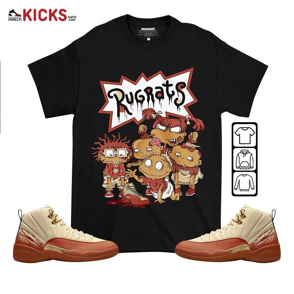 Rugrats Zombie Sneaker Shirt Match Eastside Golf 12s, Jordan 12 Retro Eastside Golf MKO T-Shirt