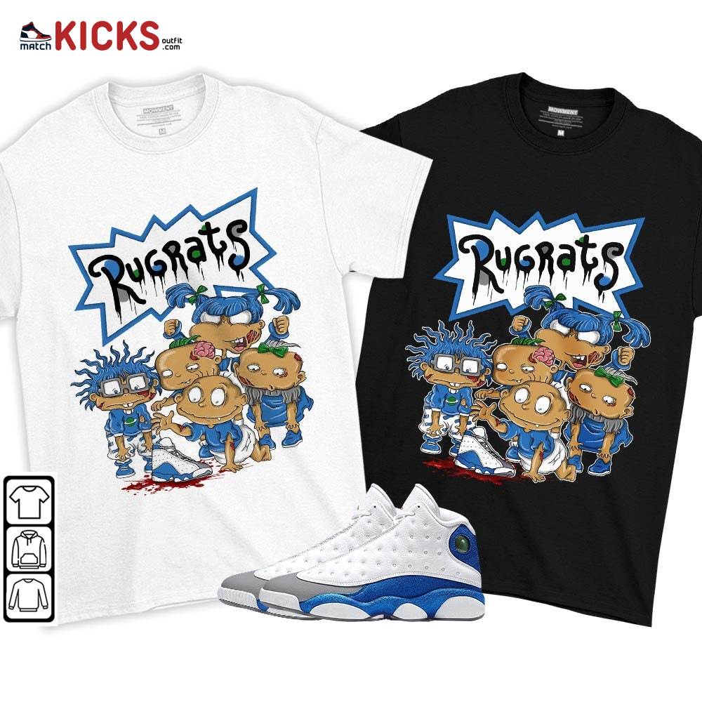 Rugrats Zombie Sneaker Shirt Match French Blue 13s, Jordan 13 French Blue MKO T-Shirt Rugrats Zombie Sneaker Shirt Match French Blue 13s, Jordan 13 French Blue MKO T-Shirt