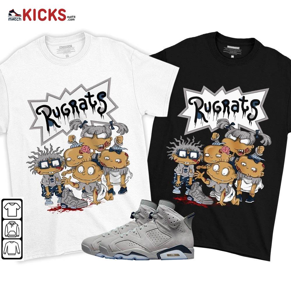Rugrats Zombie Sneaker Shirt Match Georgetown 6s, Jordan 6 Retro Georgetown MKO T-Shirt
