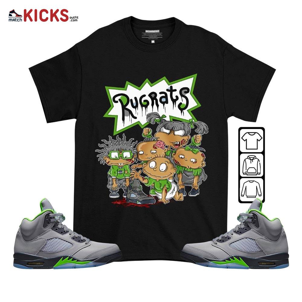 Rugrats Zombie Sneaker Shirt Match Green Bean 5s, Jordan 5 Retro Green Bean MKO T-Shirt