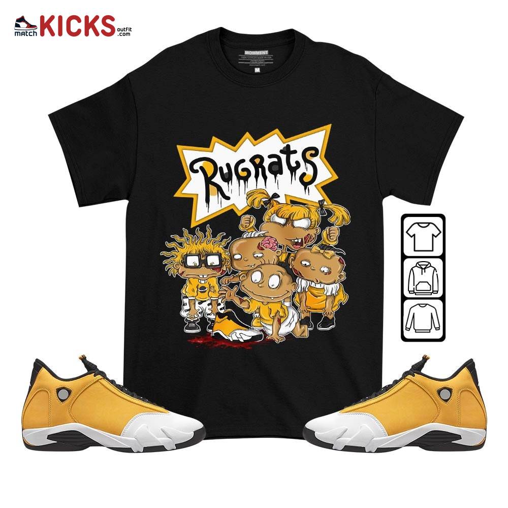 Rugrats Zombie Sneaker Shirt Match Light Ginger 14s, Jordan 14 Retro Light Ginger MKO T-Shirt