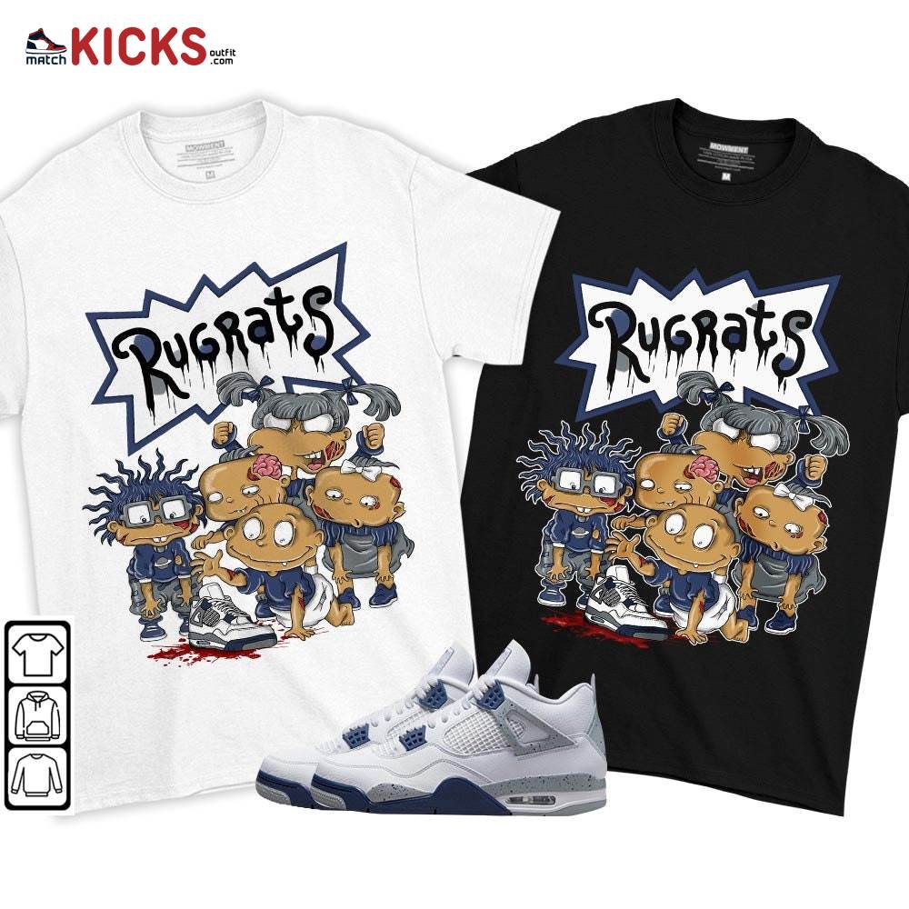 Rugrats Zombie Sneaker Shirt Match Midnight Navy 4s, Jordan 4 Retro Midnight Navy MKO T-Shirt Rugrats Zombie Sneaker Shirt Match Midnight Navy 4s, Jordan 4 Retro Midnight Navy MKO T-Shirt