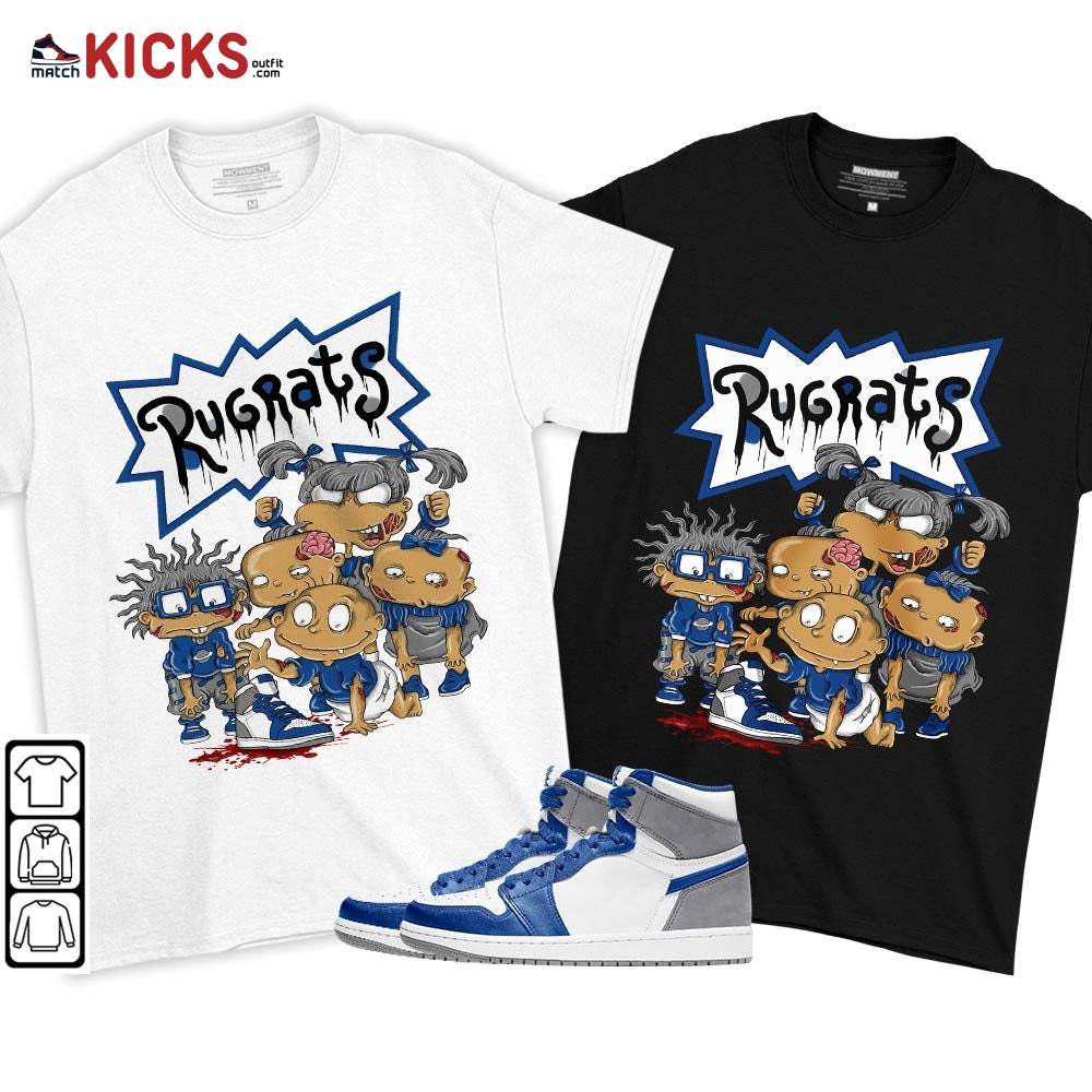 Rugrats Zombie Sneaker Shirt Match True Blue 1s, Jordan 1 High OG True Blue MKO T-Shirt Rugrats Zombie Sneaker Shirt Match True Blue 1s, Jordan 1 High OG True Blue MKO T-Shirt