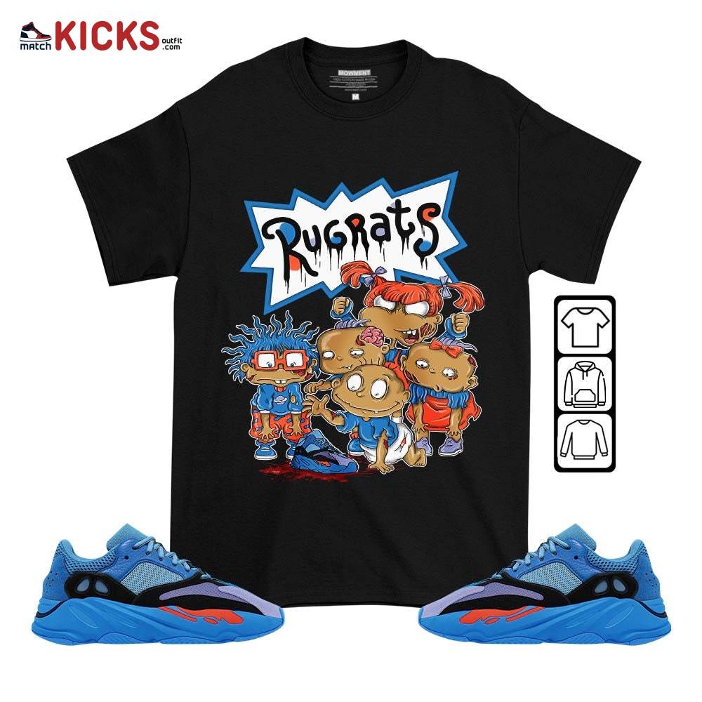 Rugrats Zombie Sneaker Shirt Match V1 Hi-Res Blue 700s, Yeezy 700 V1 Hi-Res Blue MKO T-Shirt