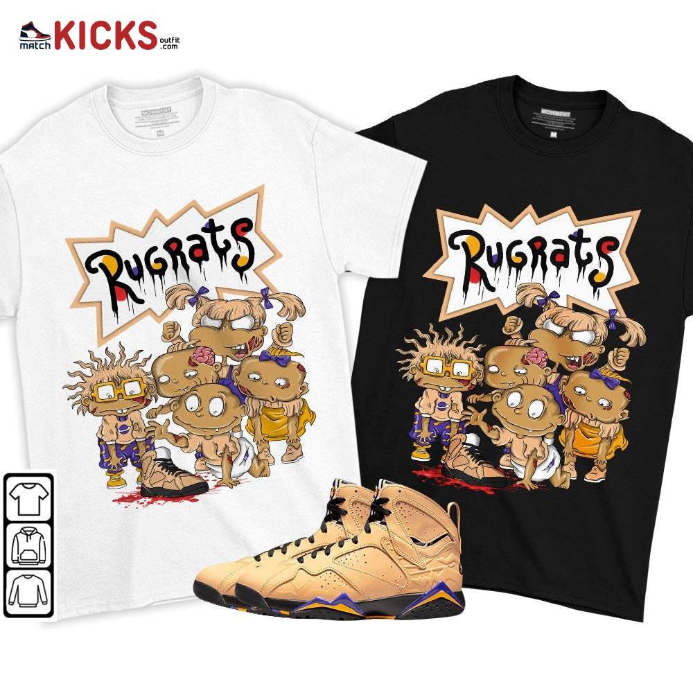 Rugrats Zombie Sneaker Shirt Match Vachetta Tan 7s, Jordan 7 SE Afrobeats MKO T-Shirt Rugrats Zombie Sneaker Shirt Match Vachetta Tan 7s, Jordan 7 SE Afrobeats MKO T-Shirt