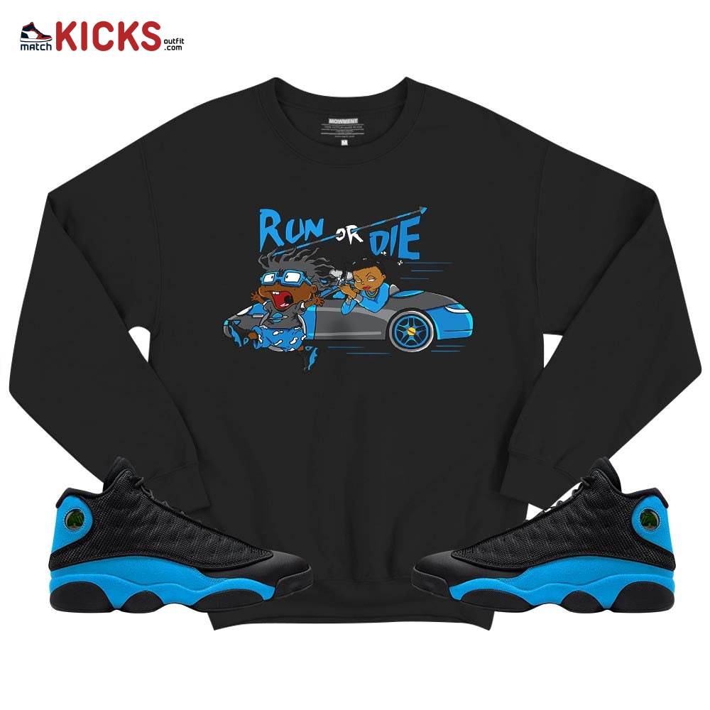 Run Or Die Rugats Sneaker Shirt Match Black University Blue 13s, Jordan 13 Black University Blue 2022 MKO T-Shirt Run Or Die Rugats Sneaker Shirt Match Black University Blue 13s, Jordan 13 Black University Blue 2022 MKO T-Shirt