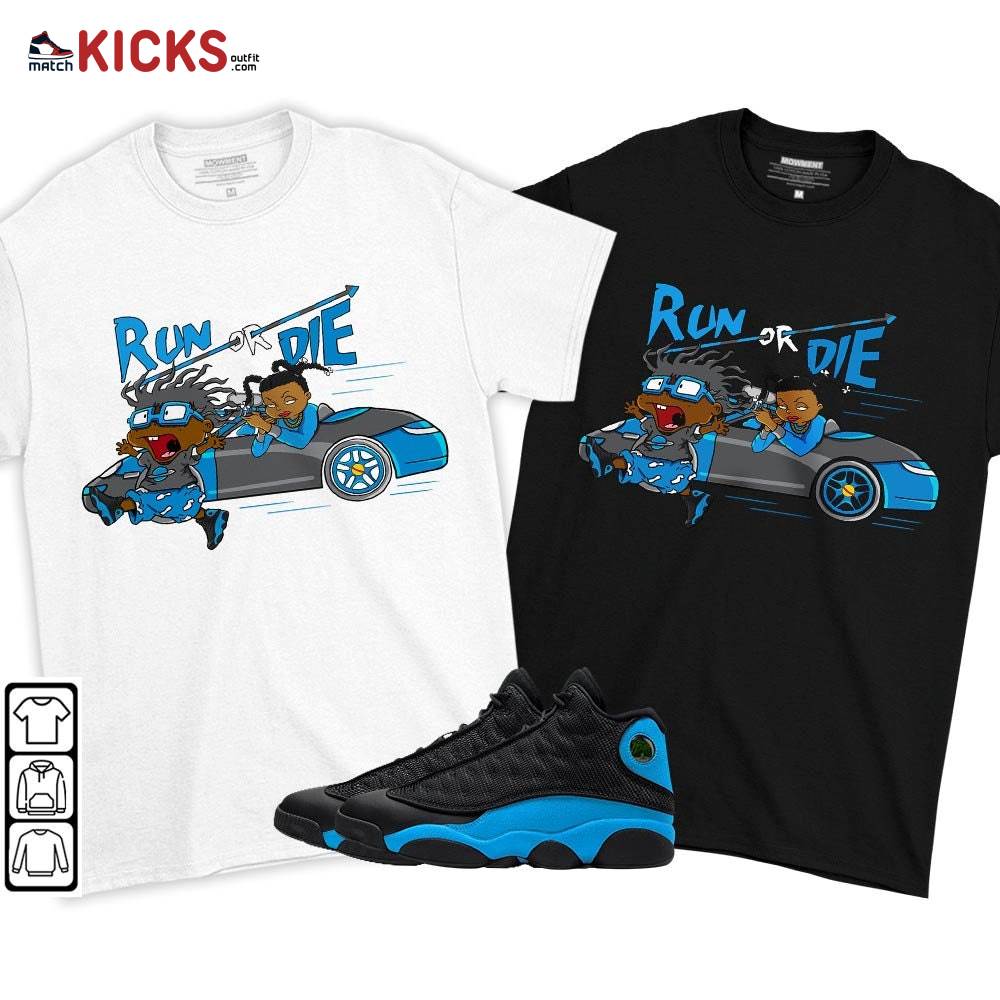 Run Or Die Rugats Sneaker Shirt Match Black University Blue 13s, Jordan 13 Black University Blue 2022 MKO T-Shirt Run Or Die Rugats Sneaker Shirt Match Black University Blue 13s, Jordan 13 Black University Blue 2022 MKO T-Shirt